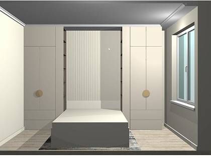 8.4. Спальня в стиле модерн на заказ - «КУПЕ»