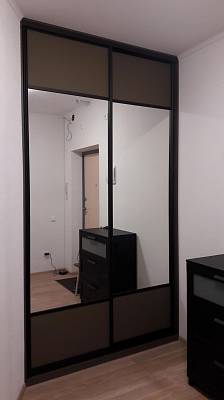 Проект №175. Шкаф-купе в прихожую с зеркальными и стеклянными вставками
