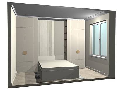 8.4. Спальня в стиле модерн на заказ - «КУПЕ»